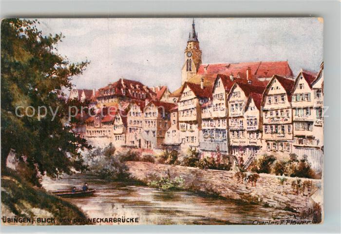 Verlag Tucks Oilette Nr. 615 D Tübingen Charles E. Flower