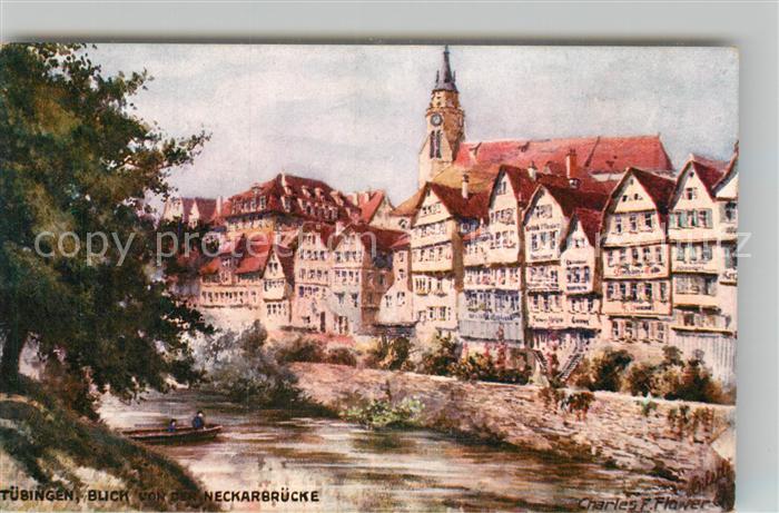 Verlag Tucks Oilette Nr. 615 B Tübingen Charles E. Flower