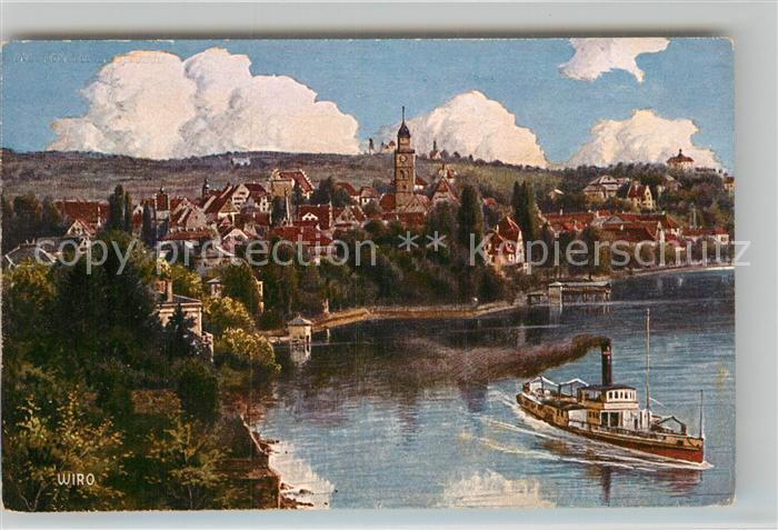 Verlag WIRO Wiedemann Nr. 2684 Überlingen am Bodensee Dampfer