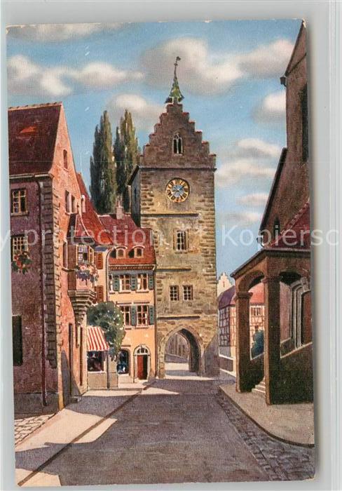 ueberlingen Bodensee Franziskanertor Kuenstlerkarte