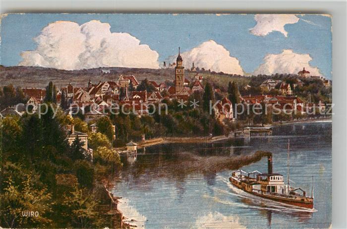 Verlag WIRO Wiedemann Nr. 2684 Überlingen Bodensee Dampfer