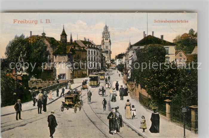 Strassenbahn Freiburg im Breisgau Schwabentorbrücke