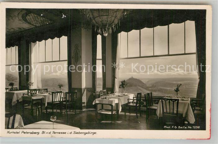 Foto Zeitz F.G. Nr. 1298 Kurhotel Petersberg Koenigswinter am Rhein