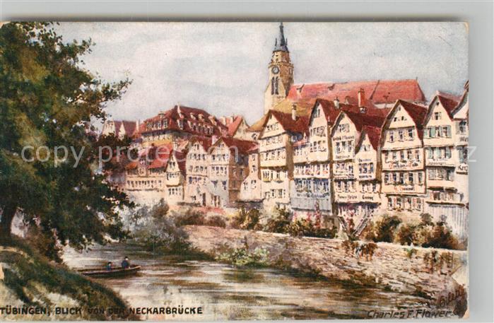 Verlag Tucks Oilette Nr. 615 B Tübingen Charles E. Flower