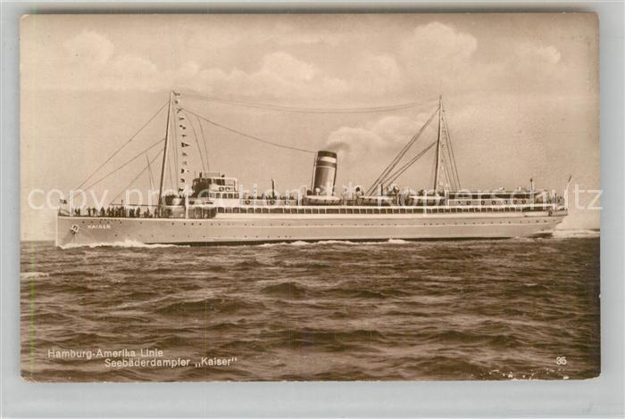 Dampfer Oceanliner Seebäderdampfer Kaiser Hamburg-Amerika-