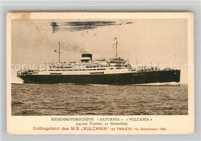 Dampfer Oceanliner M/S Vulcania