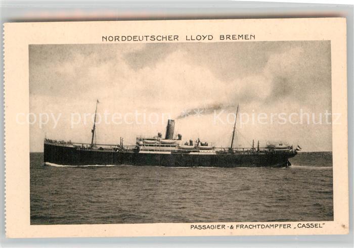 Dampfer Oceanliner Cassel Lloyd Bremen