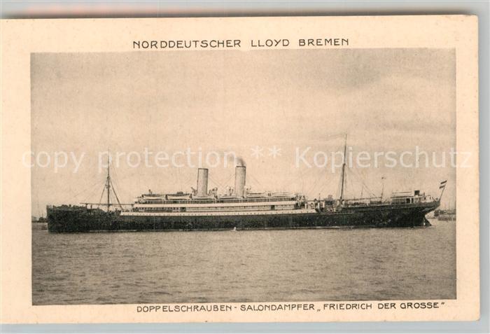 Dampfer Oceanliner Salondampfer Friedrich der Grosse
