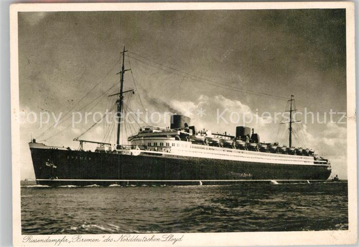 Dampfer Oceanliner Bremen