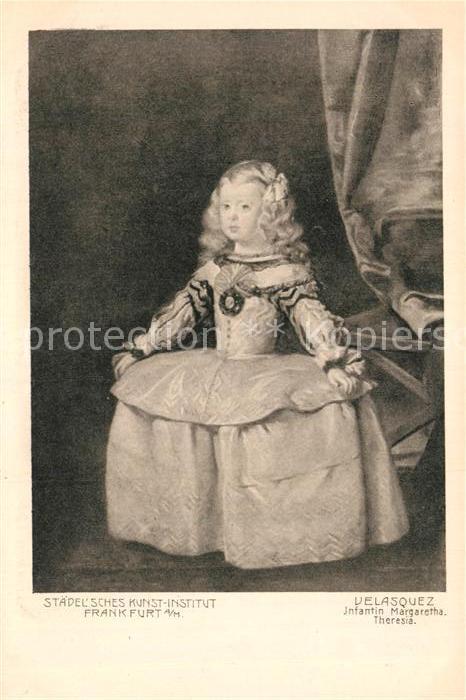 Kuenstlerkarte Velasquez Infantin Margaretha Theresia