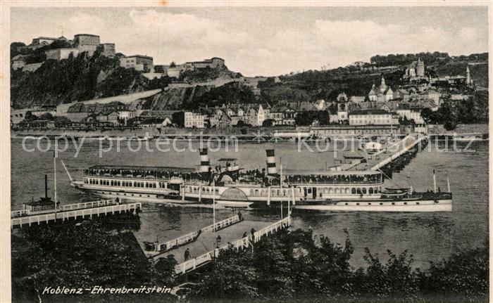 Dampfer Seitenrad Koblenz Ehrenbreitstein