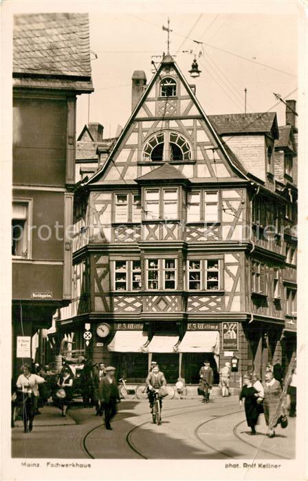 Foto Kellner Rolf Nr. 3855 Mainz Fachwerkhaus Augustinerstras