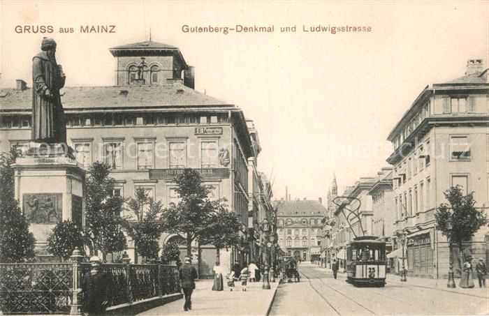 Strassenbahn Mainz Gutenberg-Denkmal Ludwigstrasse