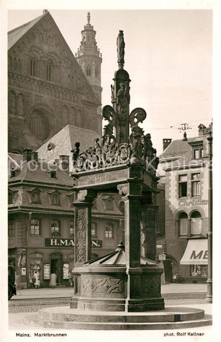 Foto Kellner Rolf Nr. 3879 Mainz Marktbrunnen