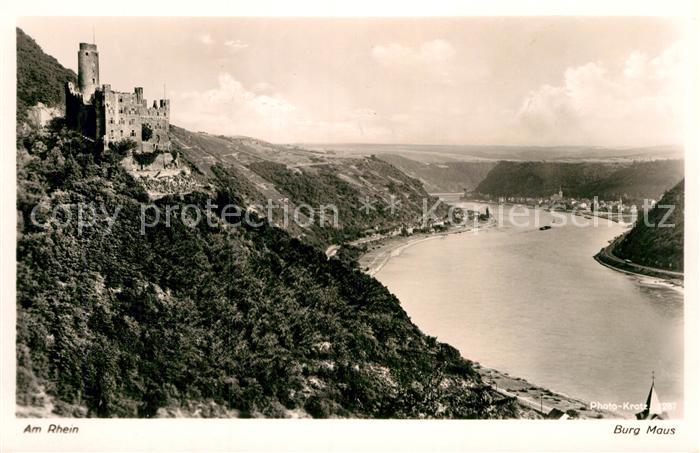 Foto Kratz Nr. 1287 Rhein Burg Maus