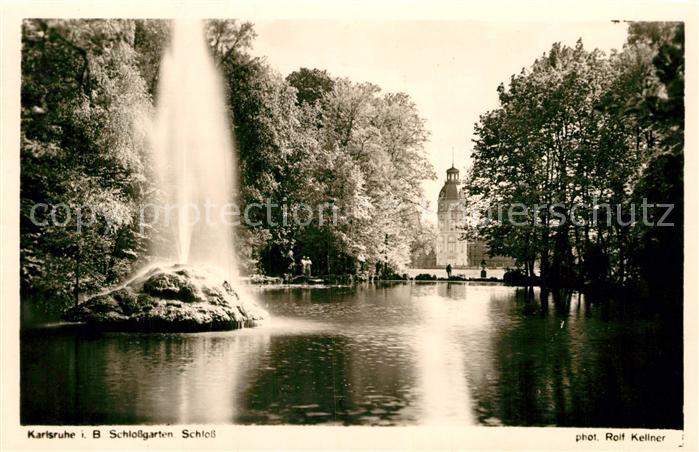 Foto Kellner Rolf Nr. 6424 Karlsruhe Schlossgarten Schloss