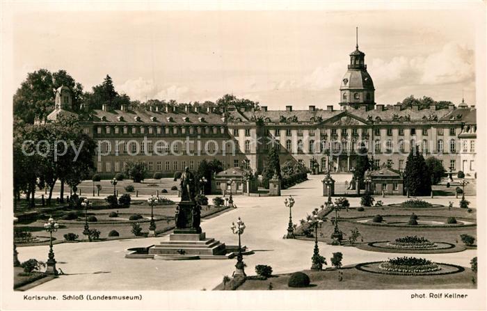 Foto Kellner Rolf Nr. 1160 Karlsruhe Schloss Landesmuseum