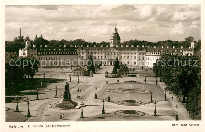 Foto Kellner Rolf Nr. 8152 Karlsruhe Schloss Landesmuseum