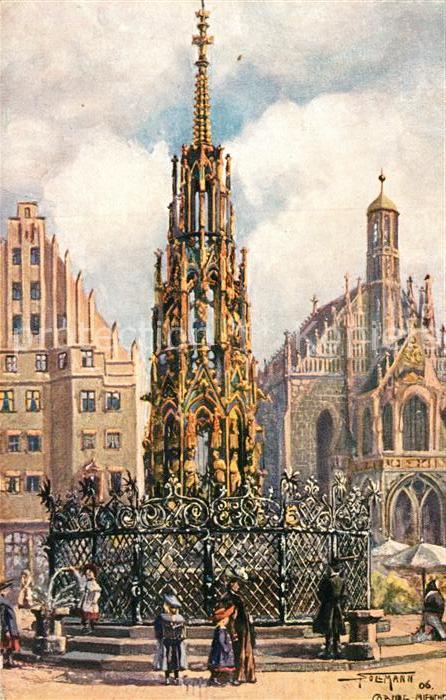Sollmann Paul Nürnberg Schöner Brunnen Frauenkirche