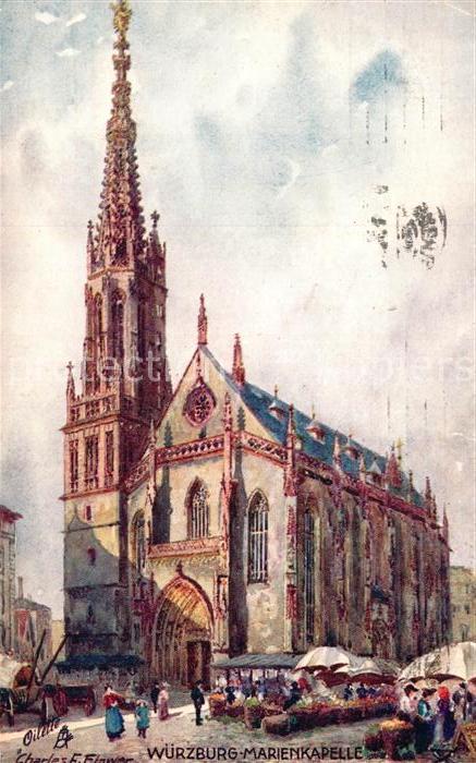 Verlag Tucks Oilette Nr. 640 Würzburg Marienkapelle Charles E. F