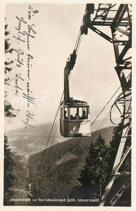 Seilbahn Schauinsland Schwarzwald