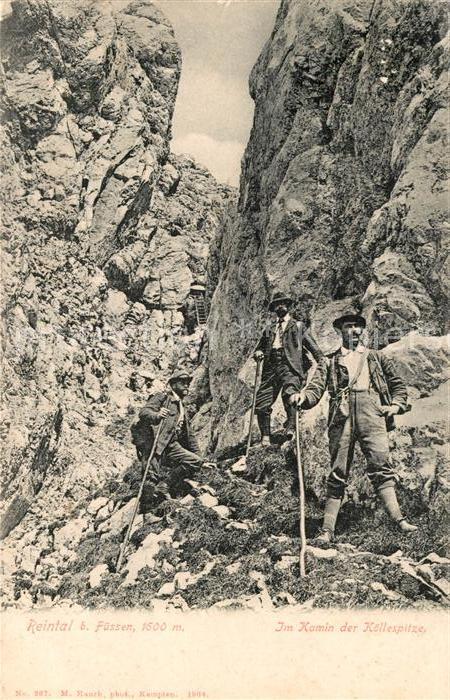Bergsteigen Klettern Reintal Füssen Kamin Kellespitze