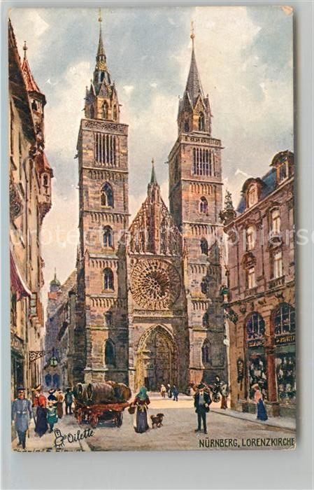 Verlag Tucks Oilette Nr. 611 B Nürnberg Lorenzkirche Charles E.
