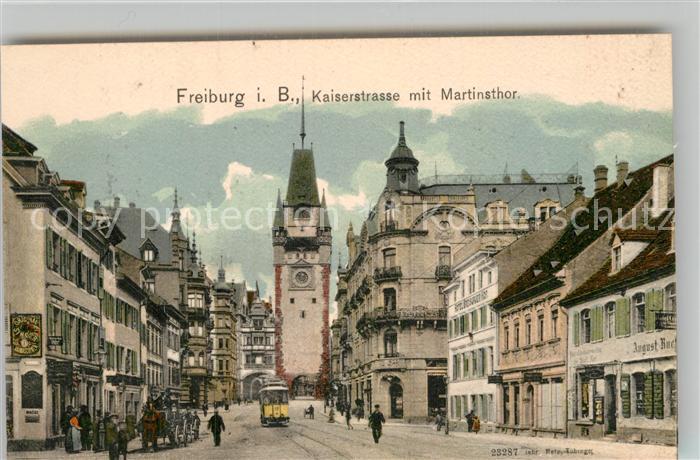 Strassenbahn Freiburg im Breisgau Kaiserstrasse Mart