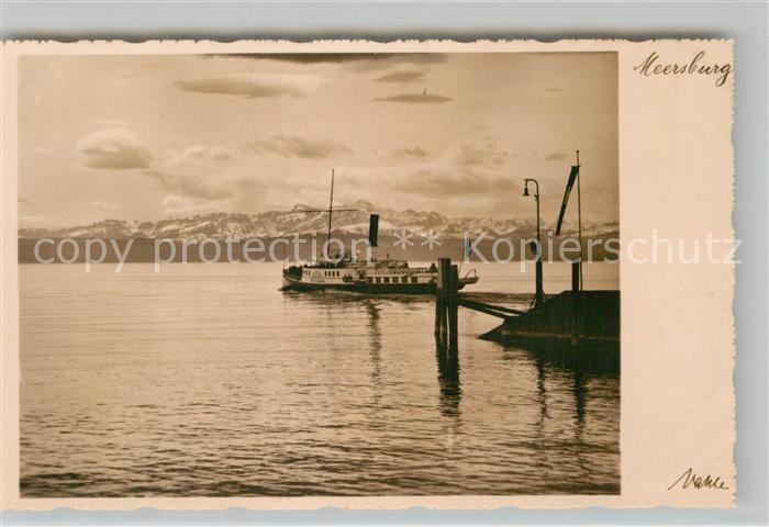 Dampfer Seitenrad Württemberg Meersburg Bodensee