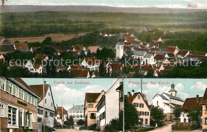 Bad Boll Panorama Rathaus Kirche