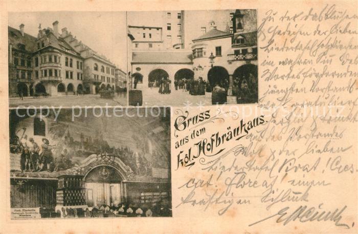 Muenchen Bayern Hofbraeuhaus Hof Grosserr Saal