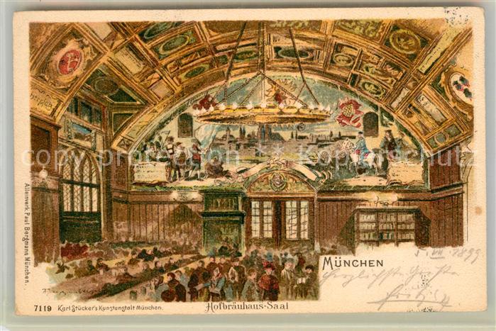 Muenchen Bayern Hofbraeuhaus Saal