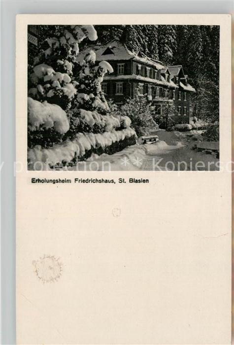 St Blasien Erholungsheim Friedrichshaus