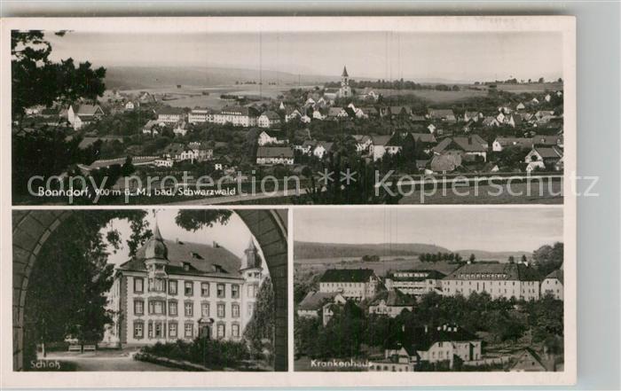 Bonndorf Schwarzwald Teilansicht Schloss Krankenhaus