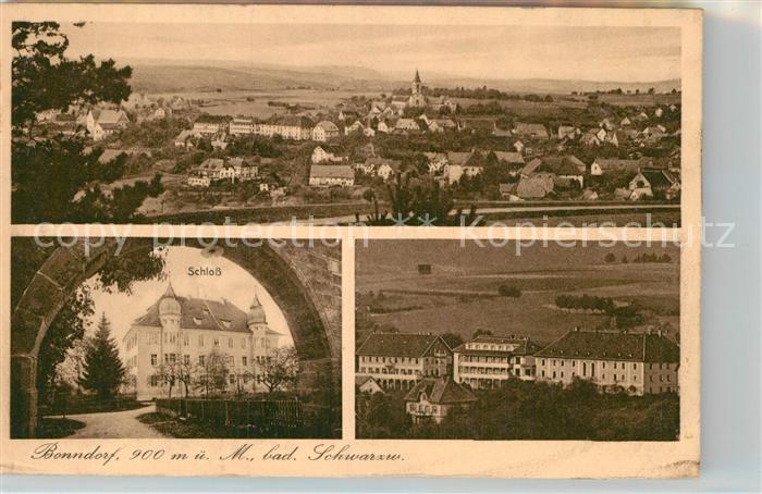 Bonndorf Schwarzwald Gesamtansicht Schloss Krankenhaus