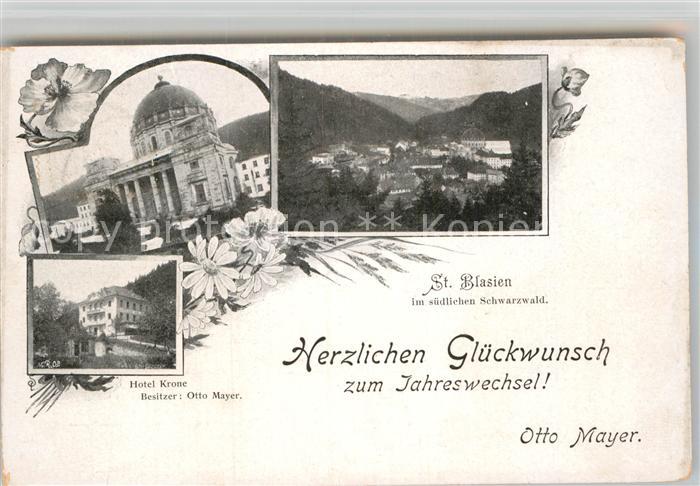 St Blasien Teilansicht Dom Hotel Krone