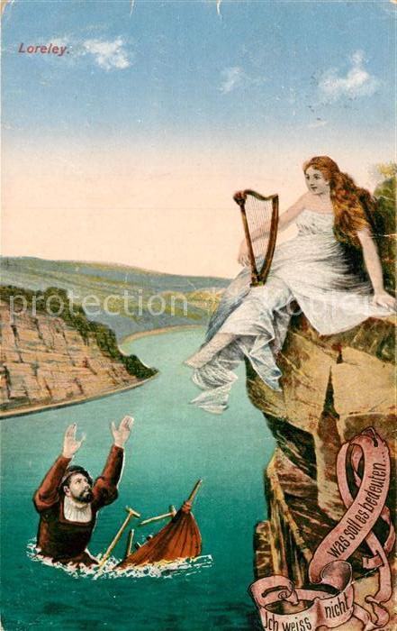 St Goarshausen Sage der Loreley