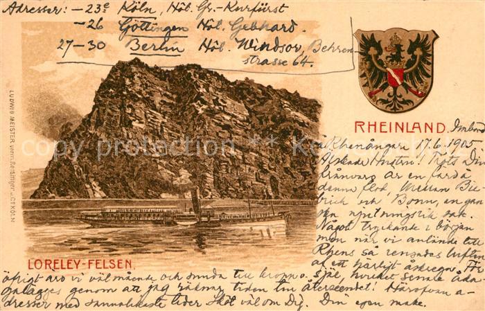 St Goarshausen Loreley Felsen