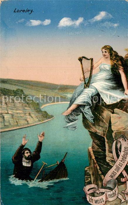 St Goarshausen Sage der Loreley