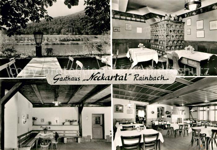 Rainbach Neckargemuend Gasthaus Neckartal Gaststube Terrasse Kachelofen