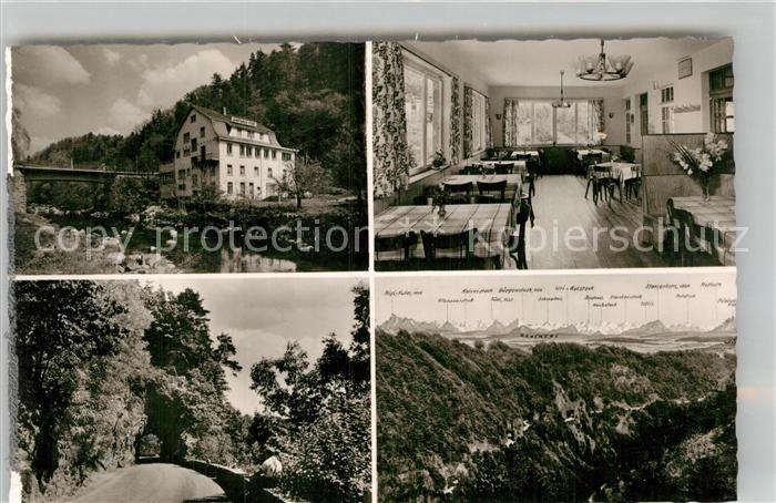 Tiefenstein Albtal Gasthof Pension zur Post Gaststube Panorama Tunnel