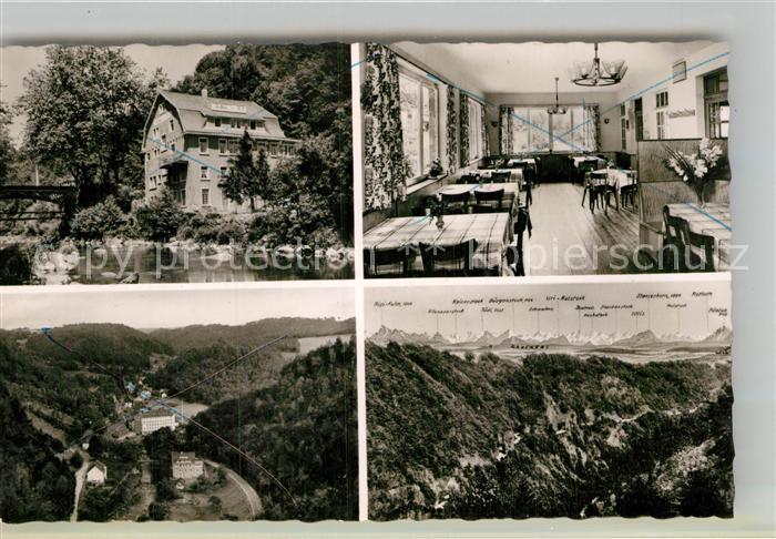 Tiefenstein Albtal Gasthof Pension zur Post Gaststube Teilansicht Panorama