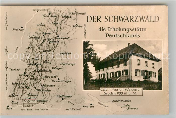 Herrischried Cafe Pension Waldesruh Landkarte