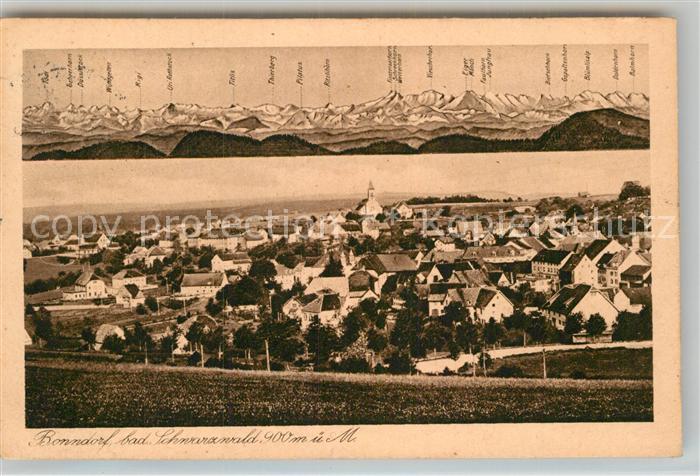 Bonndorf Schwarzwald Panorama mit Alpenblick