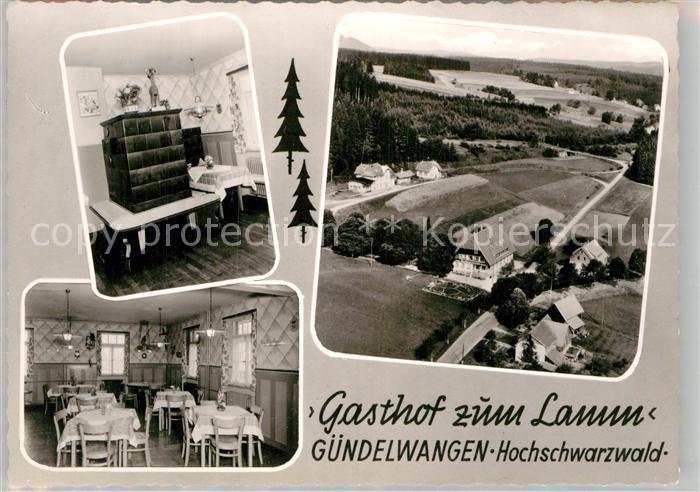 Guendelwangen Gasthof zum Lamm Kachelofen Gaststube Fliegeraufnahme