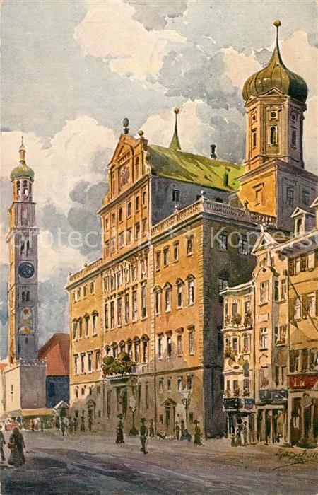 AUGSBURG  CITY Rathaus Perlachturm