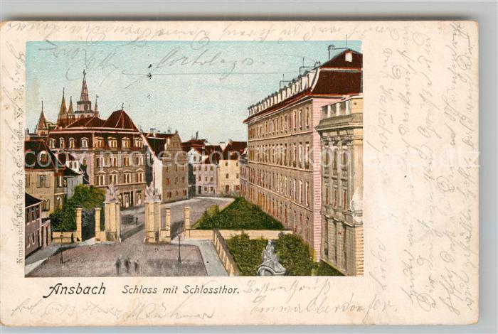 Ansbach Mittelfranken Schloss Schlosstor
