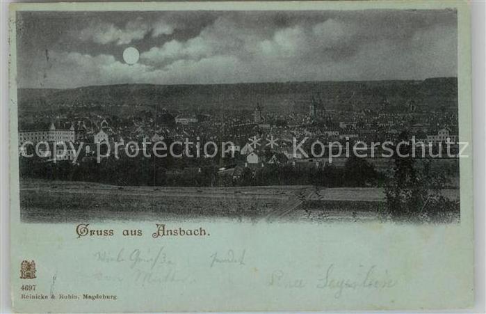 Ansbach Mittelfranken Panorama