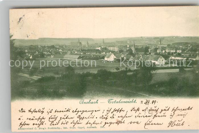 Ansbach Mittelfranken Totalansicht