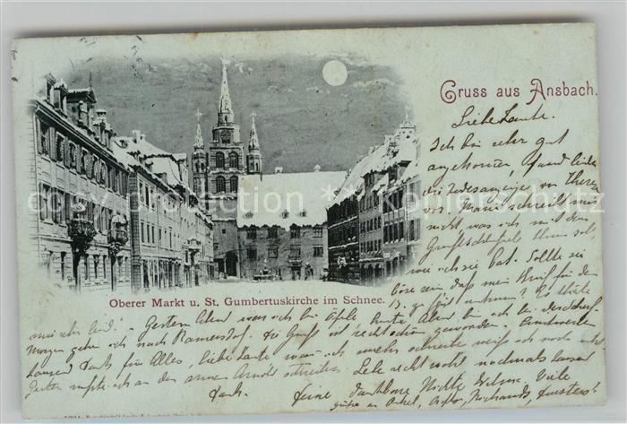 Ansbach Mittelfranken Oberer Markt Sankt Gumbertuskirche